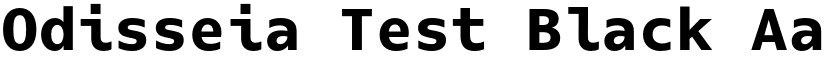 Odisseia Test Black font