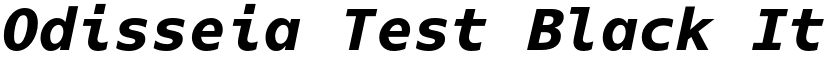 Odisseia Test Black Italic font