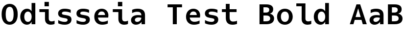 Odisseia Test Bold font