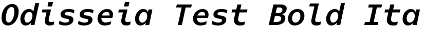 Odisseia Test Bold Italic font