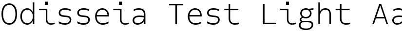 Odisseia Test Light font