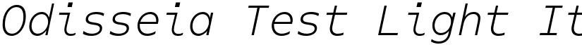 Odisseia Test Light Italic font