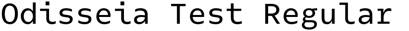 Odisseia Test Regular font