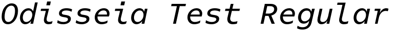 Odisseia Test Regular Italic font