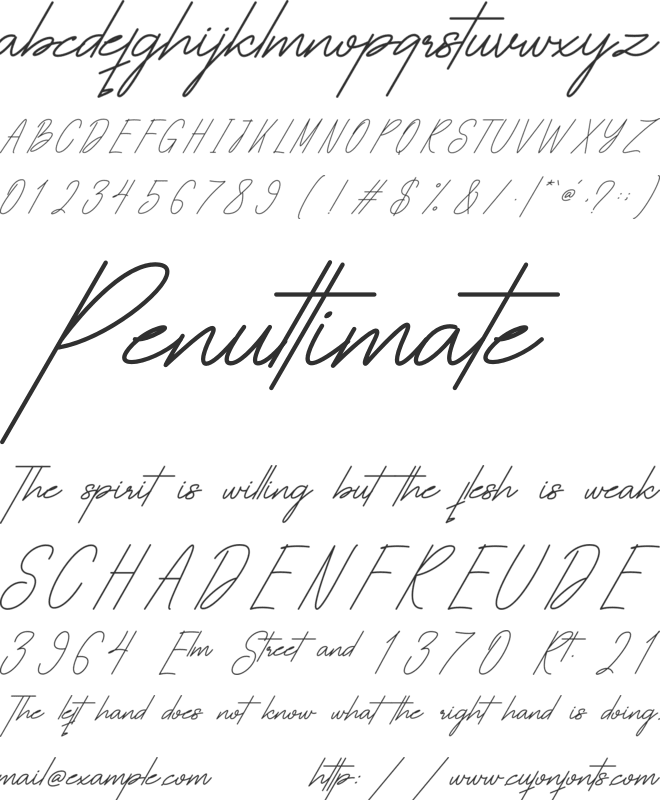 Butterfloo font preview