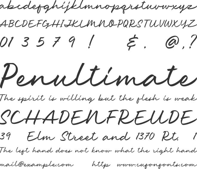 Anastasya font preview