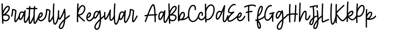 Bratterly Regular font