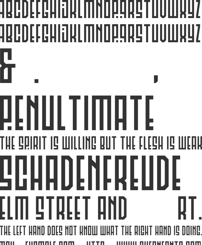 Musashi font preview