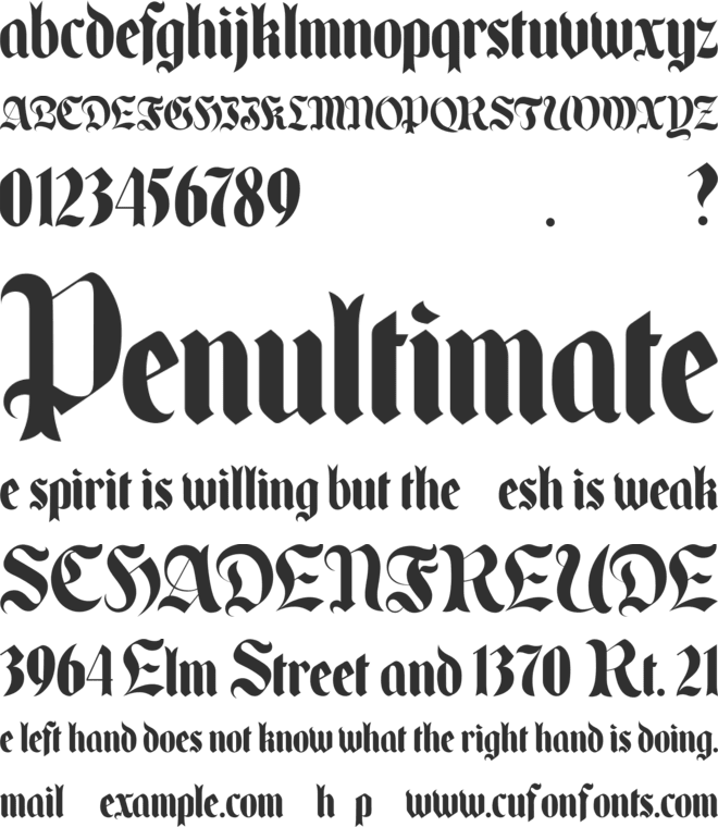 Enchanted Land DS font preview