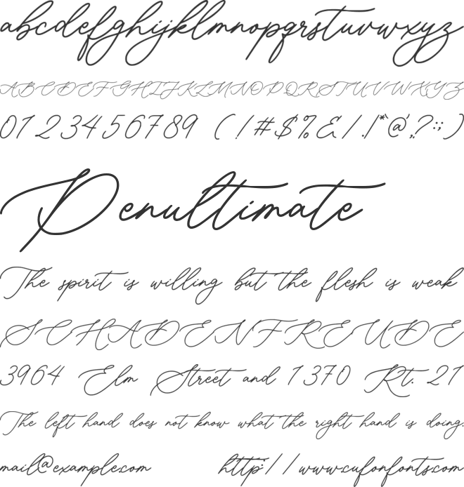 Lunaria Celesttial font preview