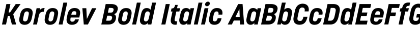 Korolev Bold Italic font