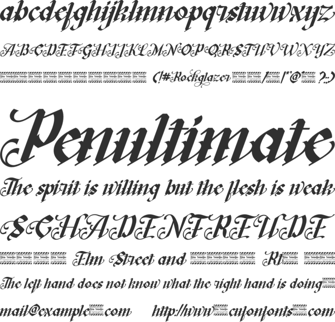 Rockglazer Personal Use font preview