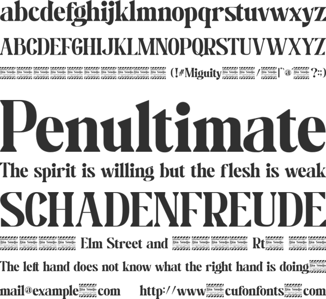 Miguity Personal Use font preview