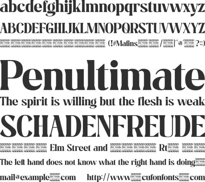 Mafins Personal Use font preview