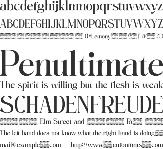 Lemony Personal Use font preview