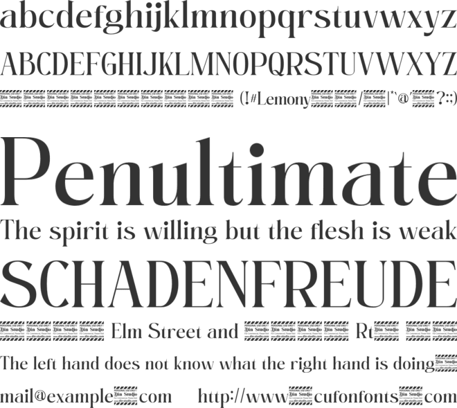 Lemony Personal Use font preview