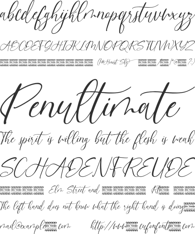 Honest Sky Personal Use font preview