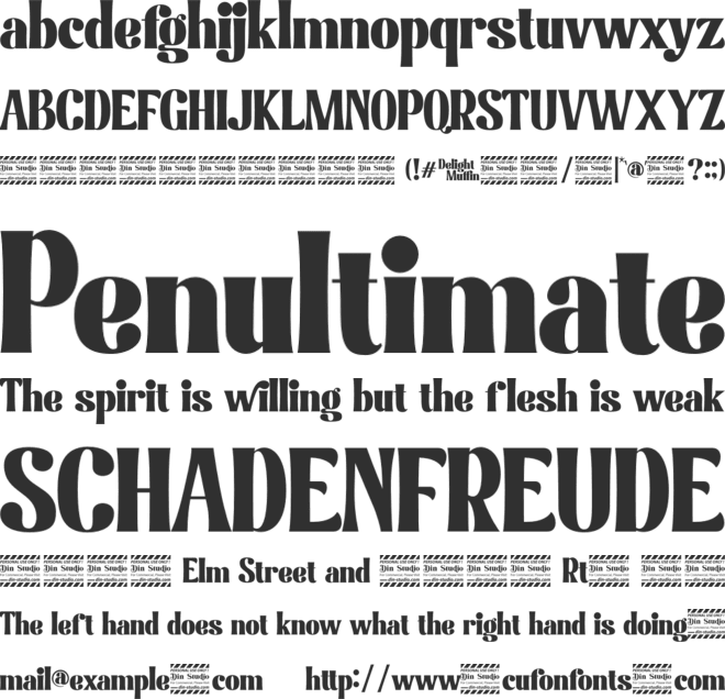 Delight Muffin Personal Use font preview