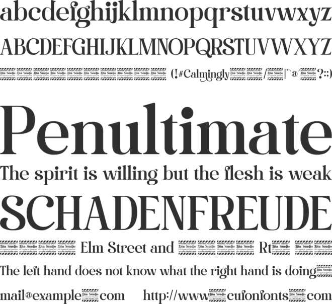 Calmingly Personal Use font preview