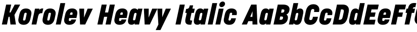 Korolev Heavy Italic font