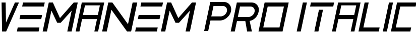 Vemanem Pro Italic font