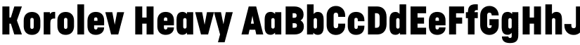 Korolev Heavy font