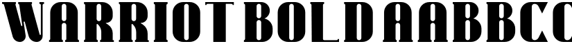 warriot Bold font