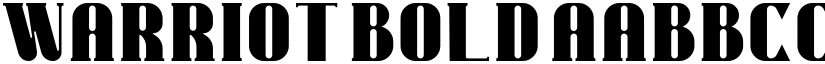 warriot Bold font