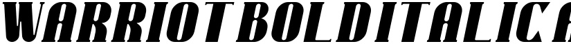warriot Bold Italic font