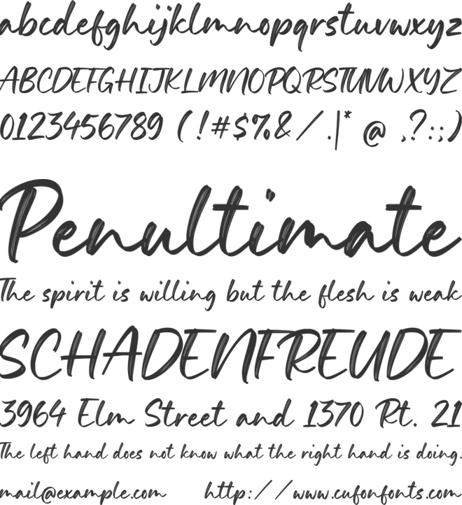 Bright Summer font preview