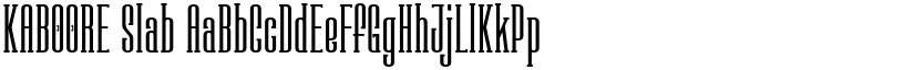 KABOORE Slab font