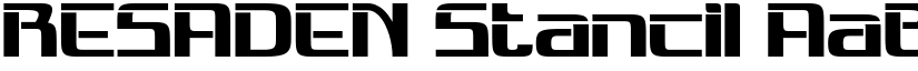 RESADEN Stancil font