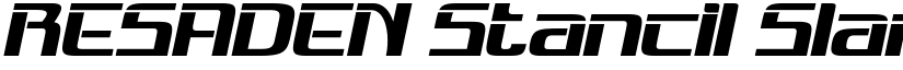 RESADEN Stancil Slant font