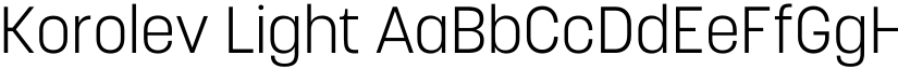 Korolev Light font