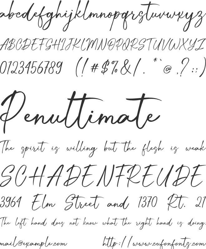 Moonlight Paradise font preview