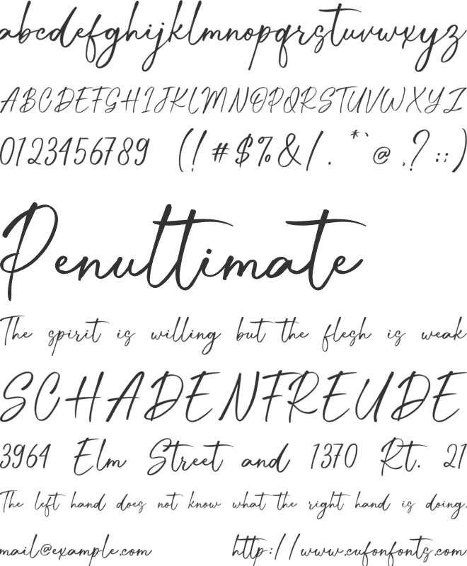 Moonlight Paradise font preview