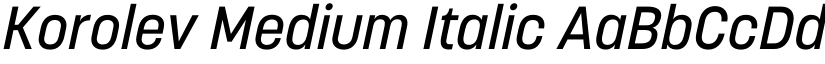 Korolev Medium Italic font