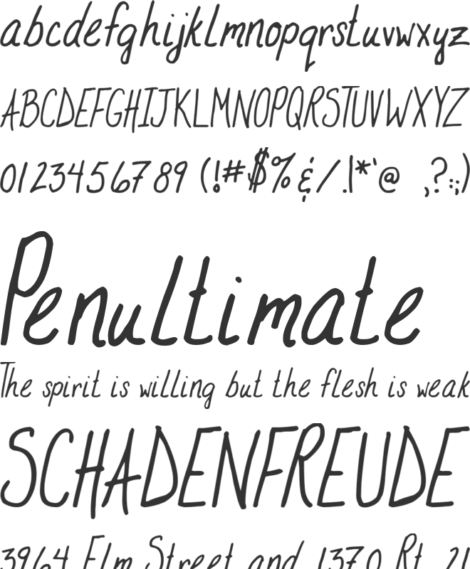 MTF Stampin Rachel font preview