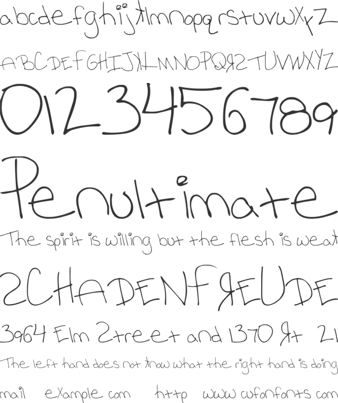 MTF Rhesa font preview