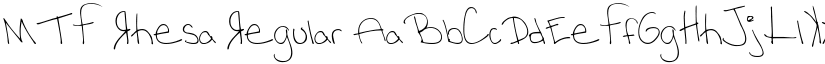 MTF Rhesa Regular font