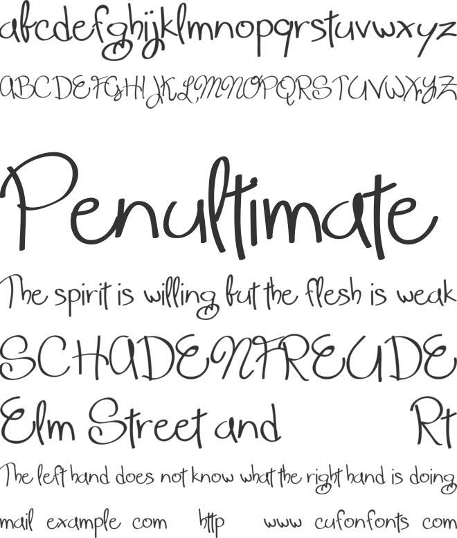 Scrappy looking demo font preview