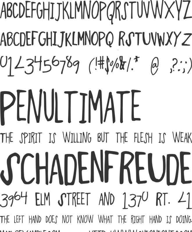 ThinMinty font preview