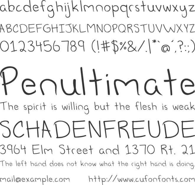 Schmitacular font preview