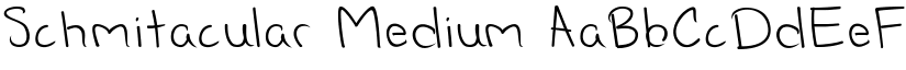 Schmitacular Medium font