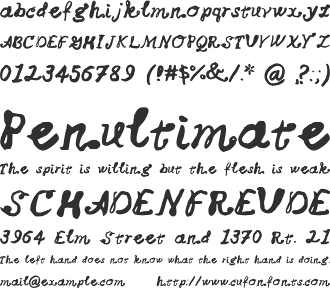 ChiffonBows font preview