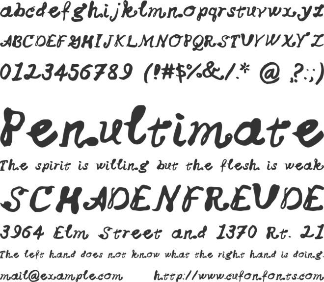 ChiffonBows font preview