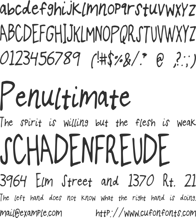 mince font preview