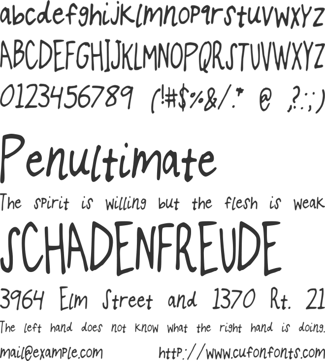 mince font preview