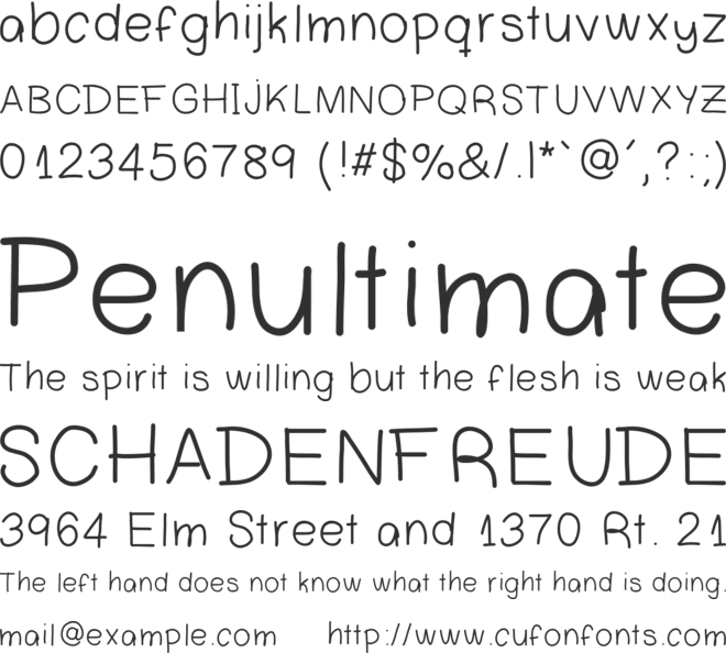 Clensey font preview