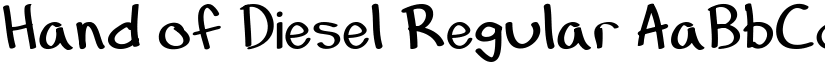 Hand of Diesel Regular font